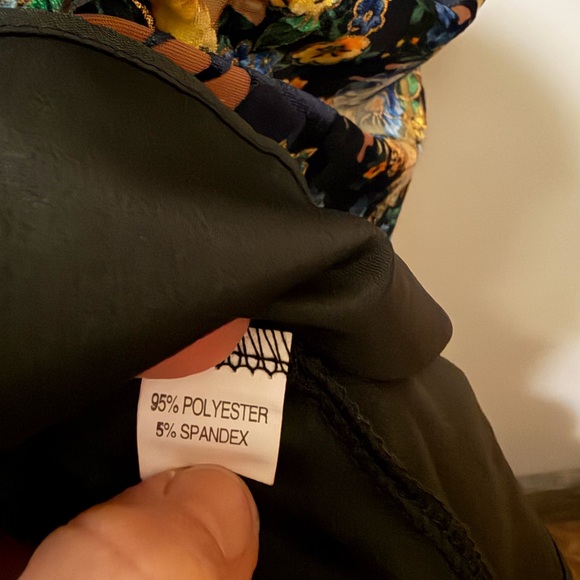 Dalia Macphee Burnout Velvet Floral Tie Neck Dress - Picture 11 of 11